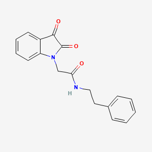 molecular formula C18H16N2O3 B1226838 2-(2,3-dioxo-1-indolyl)-N-(2-phenylethyl)acetamide 
