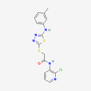 N-(2-chloro-3-pyridinyl)-2-[[5-(3-methylanilino)-1,3,4-thiadiazol-2-yl]thio]acetamide