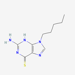 2-Amino-9-pentyl-9H-purin-6-yl hydrosulfide