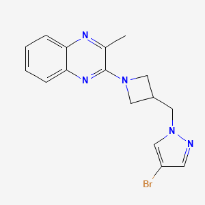 molecular formula C16H16BrN5 B12268551 2-{3-[(4-bromo-1H-pyrazol-1-yl)methyl]azetidin-1-yl}-3-methylquinoxaline 