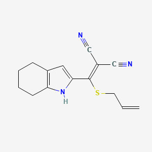 2-[(prop-2-enylthio)-(4,5,6,7-tetrahydro-1H-indol-2-yl)methylidene]propanedinitrile