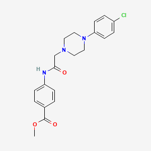 4-[[2-[4-(4-Chlorophenyl)-1-piperazinyl]-1-oxoethyl]amino]benzoic acid methyl ester