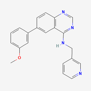 molecular formula C21H18N4O B1226871 6-(3-甲氧基苯基)-N-(3-吡啶基甲基)-4-喹唑啉胺 