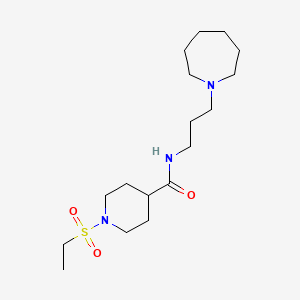 N-[3-(1-azepanyl)propyl]-1-ethylsulfonyl-4-piperidinecarboxamide