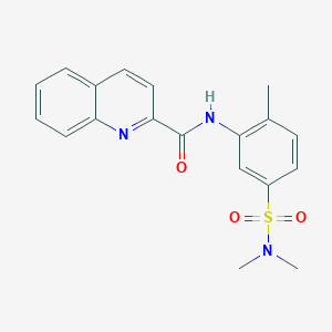 N-[5-(dimethylsulfamoyl)-2-methylphenyl]-2-quinolinecarboxamide