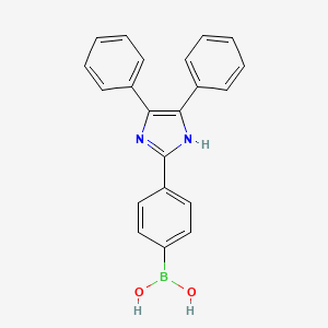molecular formula C21H17BN2O2 B1226875 [4-(4,5-diphenyl-1H-imidazol-2-yl)phenyl]boronic Acid CAS No. 264889-14-7
