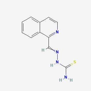 molecular formula C11H10N4S B1226884 2-[(Isoquinolin-1-yl)methylidene]hydrazine-1-carboximidothioic acid 