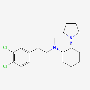 molecular formula C19H28Cl2N2 B1226886 [2-(3,4-Dichloro-phenyl)-ethyl]-methyl-(2-pyrrolidin-1-yl-cyclohexyl)-amine 