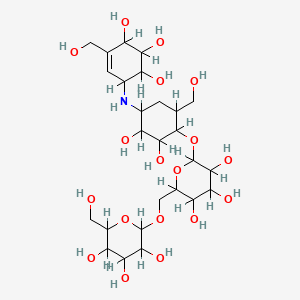 molecular formula C26H45NO18 B1226899 Validamycin H CAS No. 12650-72-5