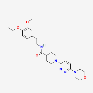 molecular formula C26H37N5O4 B1226906 N-[2-(3,4-diethoxyphenyl)ethyl]-1-[6-(4-morpholinyl)-3-pyridazinyl]-4-piperidinecarboxamide 