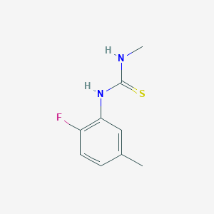 molecular formula C9H11FN2S B1226910 N-(2-fluoro-5-methylphenyl)-N'-methylthiourea CAS No. 866150-18-7