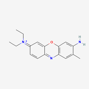 molecular formula C17H20N3O+ B1226913 3-Amino-7-(diethylamino)-2-methylphenoxazin-5-ium 
