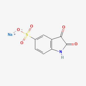 molecular formula C8H5NNaO5S B1226914 Sodium 2,3-dioxoindoline-5-sulfonate CAS No. 80789-74-8