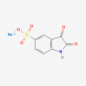 molecular formula C8H4NNaO5S B1226914 Sodium 2,3-dioxoindoline-5-sulfonate CAS No. 80789-74-8