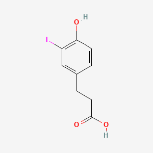 molecular formula C9H9IO3 B1226928 3-(4-Hydroxy-3-iodophenyl)propionic acid CAS No. 53937-19-2