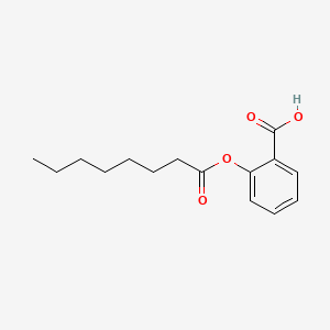 molecular formula C15H20O4 B1226932 2-Octanoyloxybenzoic acid CAS No. 70424-62-3