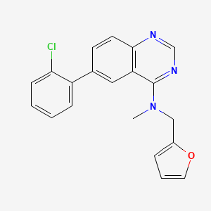 molecular formula C20H16ClN3O B1226946 6-(2-chlorophenyl)-N-(2-furanylmethyl)-N-methyl-4-quinazolinamine 
