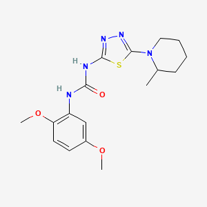 molecular formula C17H23N5O3S B1226951 1-(2,5-Dimethoxyphenyl)-3-[5-(2-methylpiperidin-1-yl)-1,3,4-thiadiazol-2-yl]urea 