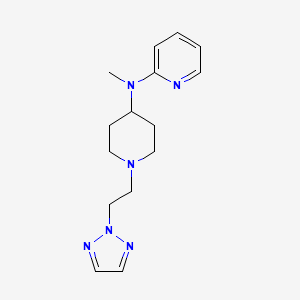 molecular formula C15H22N6 B12269547 N-methyl-N-{1-[2-(2H-1,2,3-triazol-2-yl)ethyl]piperidin-4-yl}pyridin-2-amine 
