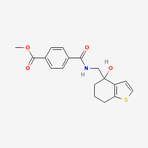molecular formula C18H19NO4S B12269581 Methyl 4-{[(4-hydroxy-4,5,6,7-tetrahydro-1-benzothiophen-4-yl)methyl]carbamoyl}benzoate 