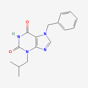 molecular formula C16H18N4O2 B1226974 7-Benzyl-3-(2-methylpropyl)xanthine CAS No. 63908-36-1