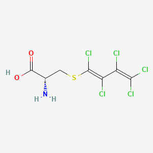 molecular formula C7H6Cl5NO2S B1226976 S-(1,2,3,4,4-Pentachloro-1,3-butadienyl)-L-cysteine CAS No. 87619-82-7