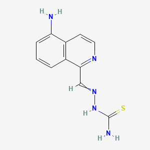 molecular formula C11H11N5S B1226978 5-氨基-1-甲酰基异喹啉硫代氨基甲腙 CAS No. 20335-57-3