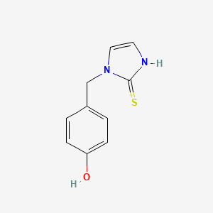 molecular formula C10H10N2OS B1226980 1-(4-Hydroxybenzyl)imidazole-2-thiol CAS No. 95333-64-5