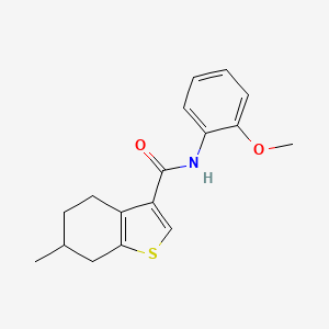 molecular formula C17H19NO2S B1226995 N-(2-methoxyphenyl)-6-methyl-4,5,6,7-tetrahydro-1-benzothiophene-3-carboxamide 