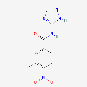 molecular formula C10H9N5O3 B1227000 3-methyl-4-nitro-N-(1H-1,2,4-triazol-5-yl)benzamide 