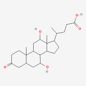 molecular formula C24H38O5 B1227009 4-(7,12-Dihydroxy-10,13-dimethyl-3-oxo-1,2,4,5,6,7,8,9,11,12,14,15,16,17-tetradecahydrocyclopenta[a]phenanthren-17-yl)pentanoic acid 