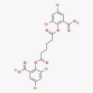 molecular formula C20H14Br4O8 B1227042 Bis(3,5-dibromosalicyl)adipate CAS No. 75848-76-9