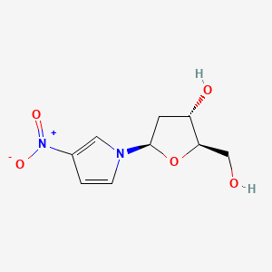 molecular formula C9H12N2O5 B1227047 1-(beta-D-2-Deoxyribofuranosyl)-3-nitropyrrole 