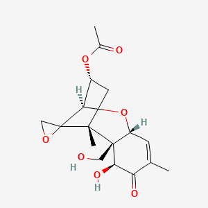 molecular formula C17H22O7 B1227053 12,13-Epoxy-3alpha,7alpha,15-trihydroxytrichothec-9-en-8-one monoacetate CAS No. 54648-10-1