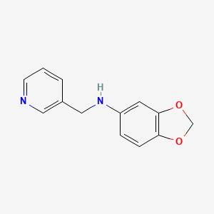 molecular formula C13H12N2O2 B1227118 N-(pyridin-3-ylmethyl)-1,3-benzodioxol-5-amine CAS No. 791601-06-4
