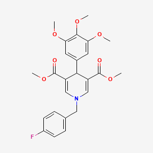 1-[(4-fluorophenyl)methyl]-4-(3,4,5-trimethoxyphenyl)-4H-pyridine-3,5-dicarboxylic acid dimethyl ester