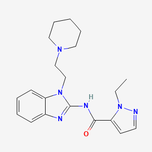 2-ethyl-N-[1-[2-(1-piperidinyl)ethyl]-2-benzimidazolyl]-3-pyrazolecarboxamide