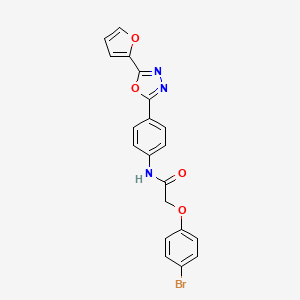 2-(4-bromophenoxy)-N-[4-[5-(2-furanyl)-1,3,4-oxadiazol-2-yl]phenyl]acetamide