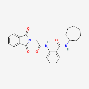 N-cycloheptyl-2-[[2-(1,3-dioxo-2-isoindolyl)-1-oxoethyl]amino]benzamide