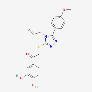 1-(3,4-Dihydroxyphenyl)-2-[[5-(4-methoxyphenyl)-4-prop-2-enyl-1,2,4-triazol-3-yl]thio]ethanone