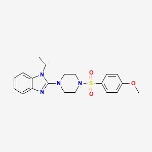 1-Ethyl-2-[4-(4-methoxyphenyl)sulfonyl-1-piperazinyl]benzimidazole