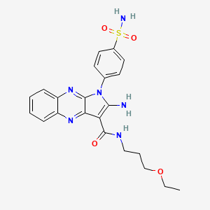 2-amino-N-(3-ethoxypropyl)-1-(4-sulfamoylphenyl)-3-pyrrolo[3,2-b]quinoxalinecarboxamide