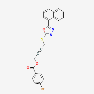 4-Bromobenzoic acid 4-[[5-(1-naphthalenyl)-1,3,4-oxadiazol-2-yl]thio]but-2-ynyl ester