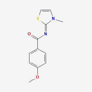 4-methoxy-N-(3-methyl-2-thiazolylidene)benzamide