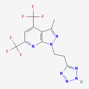 3-methyl-1-[2-(2H-tetrazol-5-yl)ethyl]-4,6-bis(trifluoromethyl)pyrazolo[3,4-b]pyridine