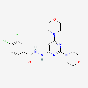 N'-[2,6-bis(4-morpholinyl)-4-pyrimidinyl]-3,4-dichlorobenzohydrazide