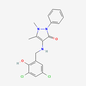 4-[(3,5-Dichloro-2-hydroxyphenyl)methylamino]-1,5-dimethyl-2-phenyl-3-pyrazolone