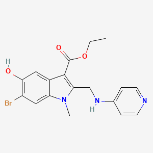 6-Bromo-5-hydroxy-1-methyl-2-[(pyridin-4-ylamino)methyl]-3-indolecarboxylic acid ethyl ester