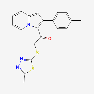 1-[2-(4-Methylphenyl)-3-indolizinyl]-2-[(5-methyl-1,3,4-thiadiazol-2-yl)thio]ethanone