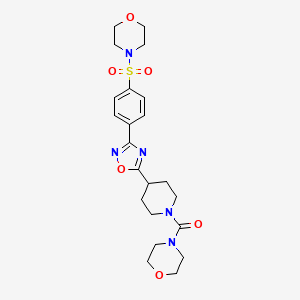 4-Morpholinyl-[4-[3-[4-(4-morpholinylsulfonyl)phenyl]-1,2,4-oxadiazol-5-yl]-1-piperidinyl]methanone